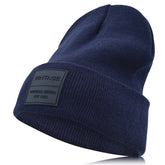 Vintage Havana Navy Beanie for Women & Men | Thick Cuffed Knitted Winter Hat Beanies Unisex Skull Caps| Vintage Logo Patch